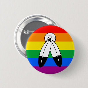Two-Spirit LGBTQ+ Pride Flag 6 Cm Round Badge