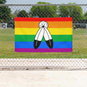 Two-Spirit LGBTQ+ Pride Flag Banner