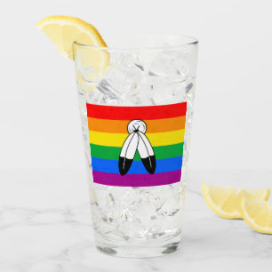 Two-Spirit LGBTQ+ Pride Flag Glass