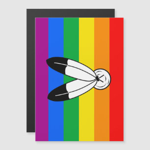 Two-Spirit LGBTQ+ Pride Flag Magnetic Invitation