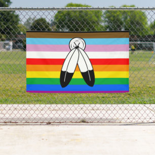 Two-Spirit LGBTQ+ Progress Pride Flag Banner
