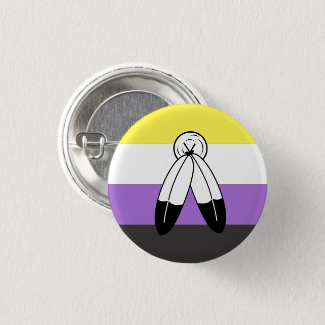 Two-Spirit Nonbinary Pride Flag 3 Cm Round Badge (Front & Back)
