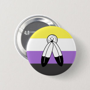 Two-Spirit Nonbinary Pride Flag 6 Cm Round Badge