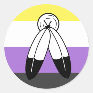 Two-Spirit Nonbinary Pride Flag Classic Round Sticker