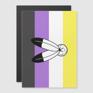 Two-Spirit Nonbinary Pride Flag Magnetic Invitation
