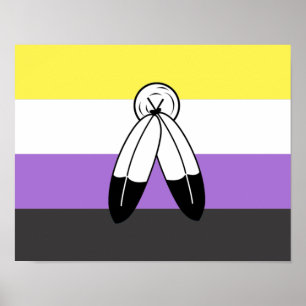 Two-Spirit Nonbinary Pride Flag Poster