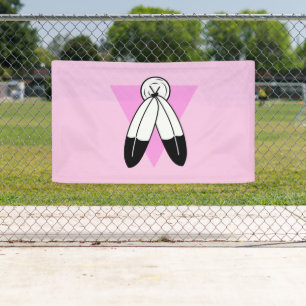 Two-Spirit Pink Triangle Flag Banner