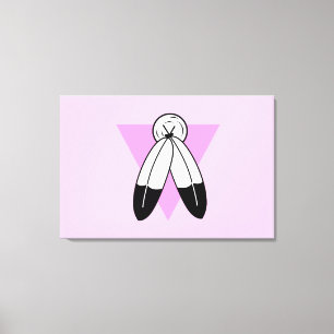 Two-Spirit Pink Triangle Flag Canvas Print