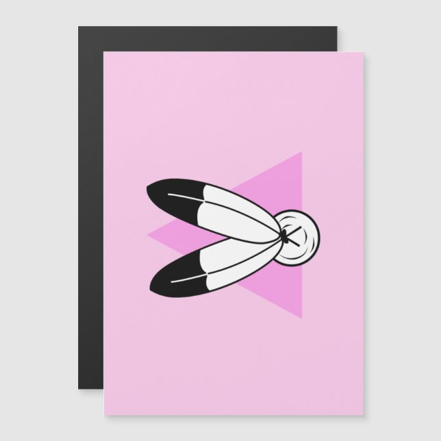 Two-Spirit Pink Triangle Flag Magnetic Invitation (Front/Back)