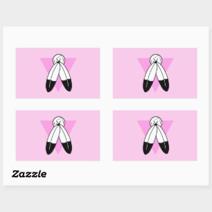 Two-Spirit Pink Triangle Flag Rectangular Sticker