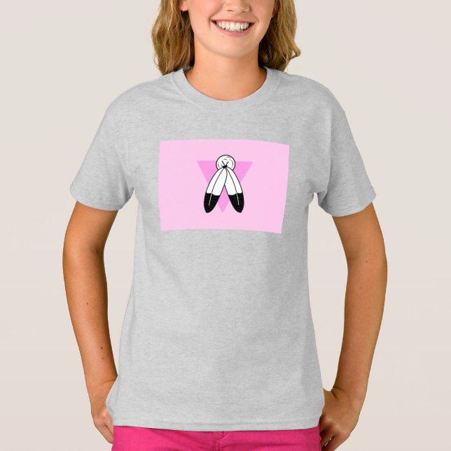 Two-Spirit Pink Triangle Flag T-Shirt (Front)