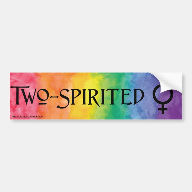 TWO SPIRITED bumper sticker (Front)
