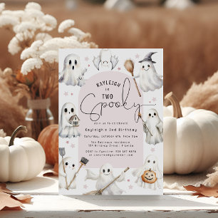 Two Spooky 2nd Birthday Party Invitation