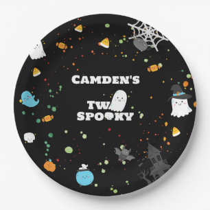 Two Spooky Birthday  Paper Plate