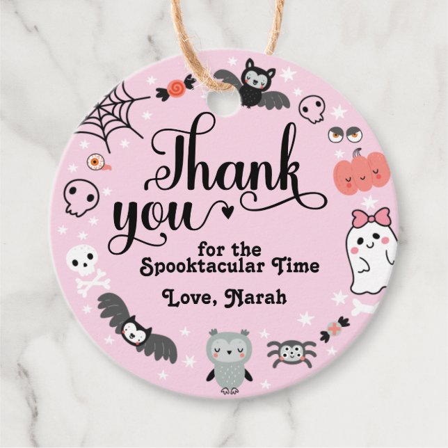 Two Spooky Favour Tags (Front)