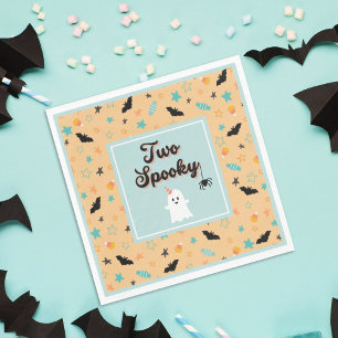Two Spooky Gender Neutral Halloween 2nd Birthday Napkin