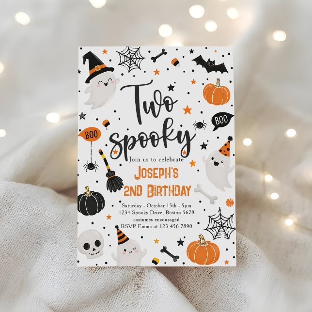 Two Spooky Halloween 2nd Birthday Invitation (Creator Uploaded)