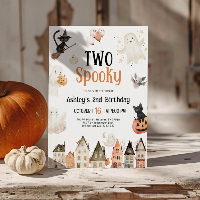  Two Spooky Halloween 2nd Birthday Invitation (Creator Uploaded)