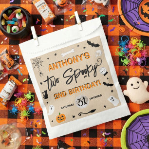 Two Spooky! Halloween 2nd Birthday Party Favour Bags