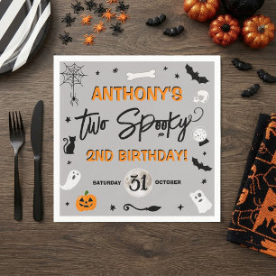 Two Spooky! Halloween 2nd Birthday Party Napkin