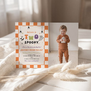 Two Spooky Halloween Colourful Birthday Invitation