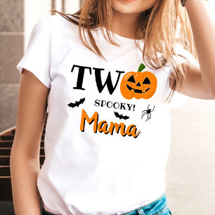 Two Spooky Mama Halloween 2nd Birthday T-Shirt