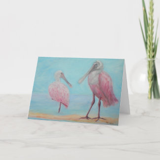 TWO SPOONBILLS Greeting Card