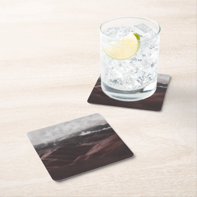 Two Square Paper Coaster (Insitu)