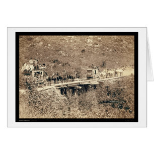 Two Stagecoaches Passing Black Hills WY 1889