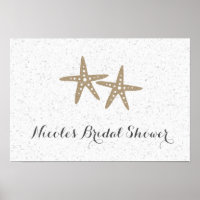 Two Starfish Beach Bridal Shower Party Banner