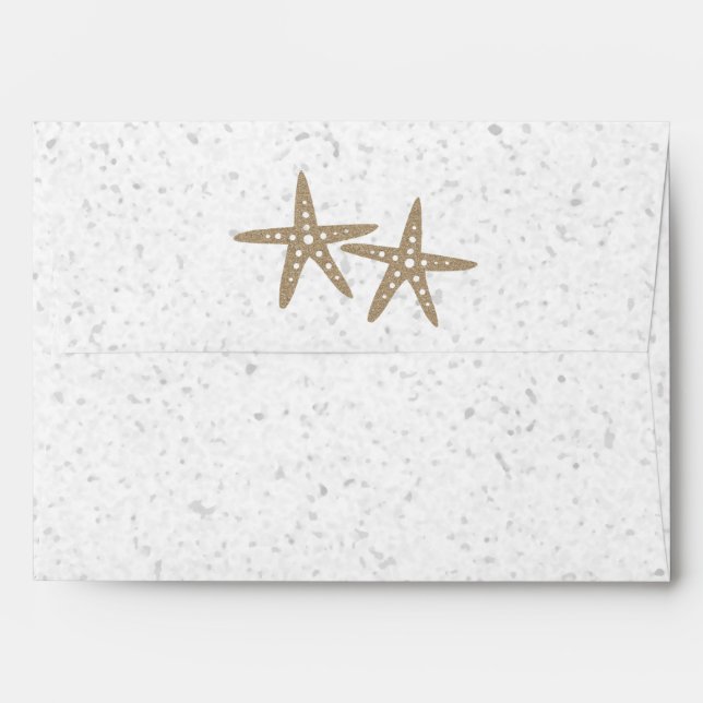 Two Starfish Beach Invitation Envelopes (Back (Top Flap))