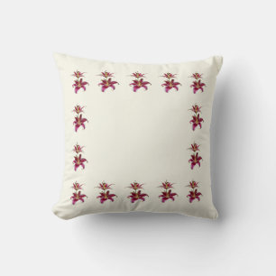 Two Stargazer Lilies Cushion