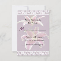 Two Stargazer Lilies Wedding Invitation