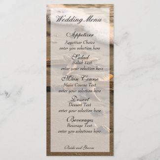 Two stars coastal menu card