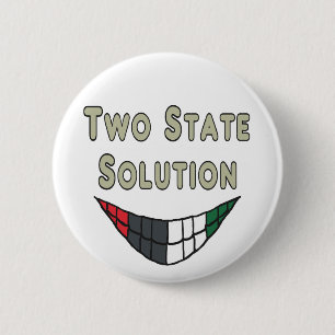 Two State Solution 6 Cm Round Badge