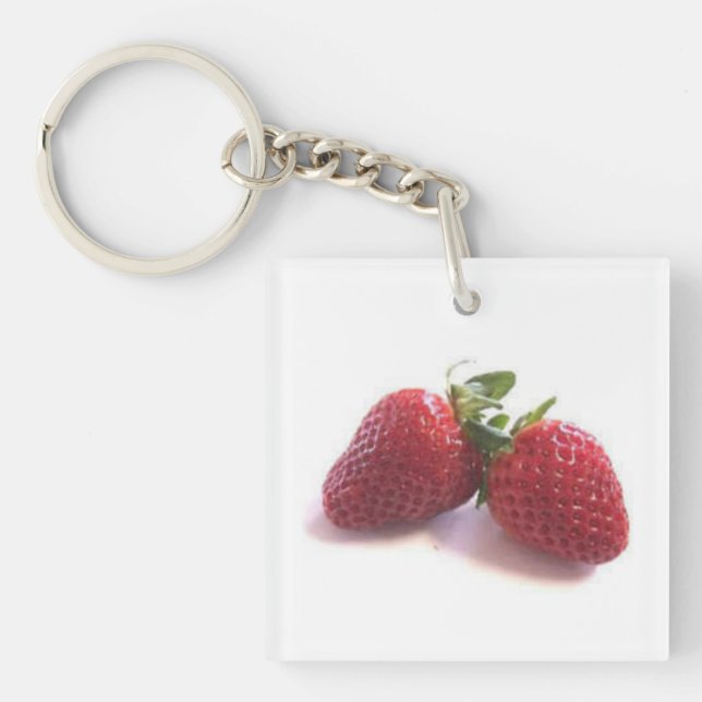 Two Strawberriee Key Ring (Front)