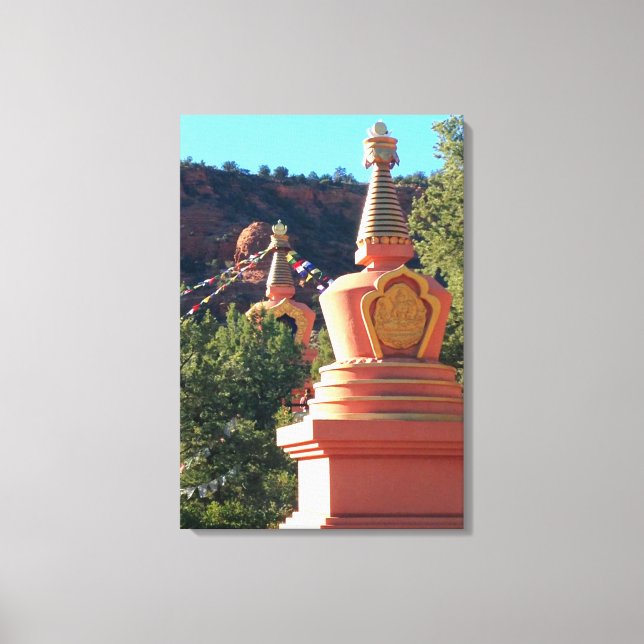 two stupas wrapped canvas (Front)