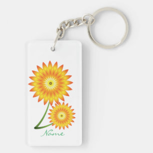 Two Sunflower Plant Thunder_Cove Key Ring