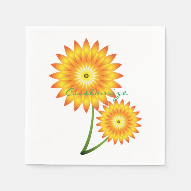 Two Sunflower Plant Thunder_Cove Napkin (Front)