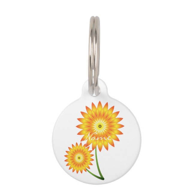 Two Sunflower Plant Thunder_Cove Pet Tag (Front)