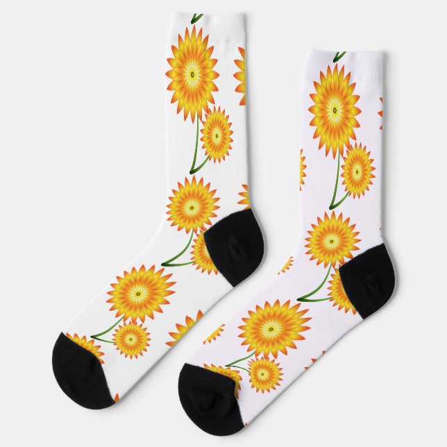 Two Sunflower Plant Thunder_Cove Socks (Left)