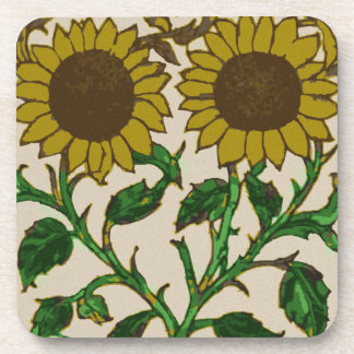 Two Sunflowers Coaster