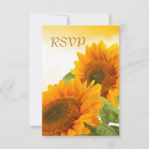 Two sunflowers RSVP Invitation