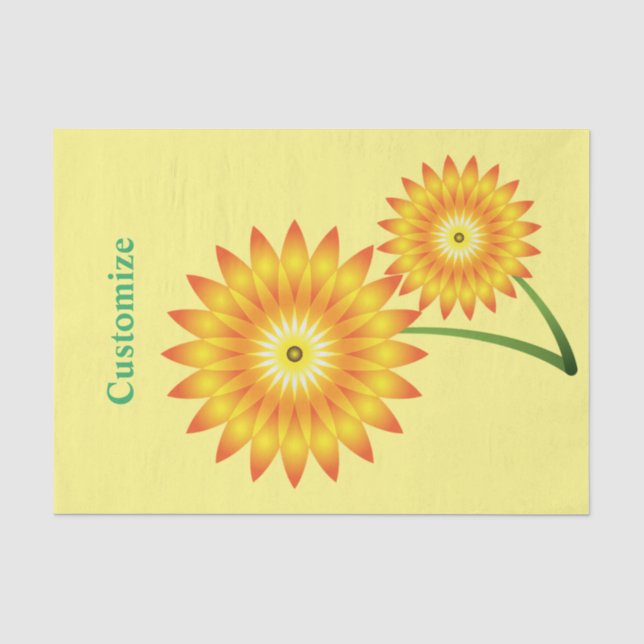 Two Sunflowers Thunder_Cove  Tissue Paper (Front)