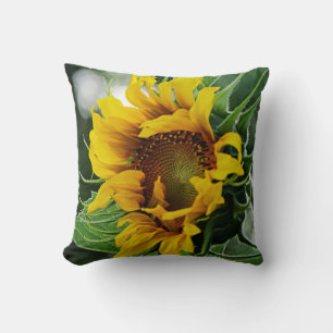 Two Sunflowers Two Sides Cushion