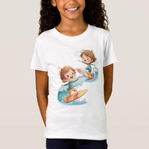 Two Surfer are surfing in the sea T-Shirt