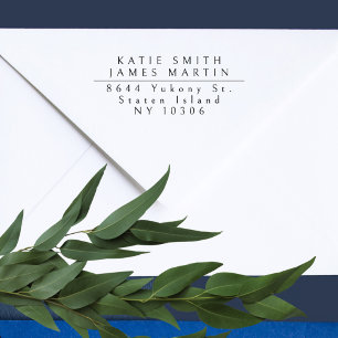 Two Surnames Modern Couple Return Address Self-inking Stamp