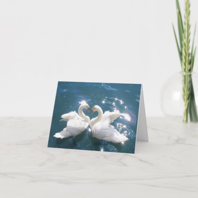 Two Swan Lovers note card (Front)