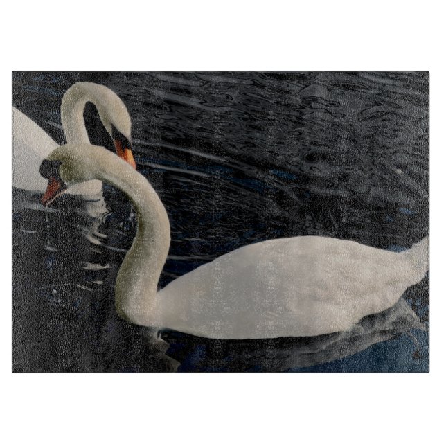 Two Swans Cutting Board (Front)