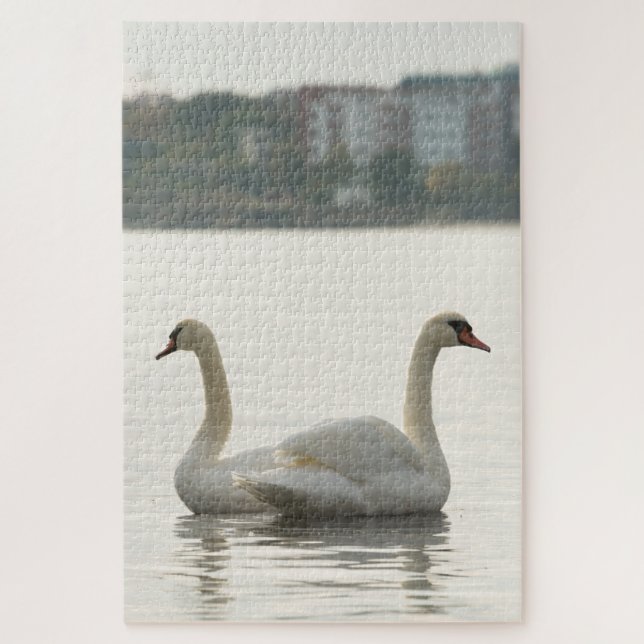 Two swans jigsaw puzzle (Vertical)